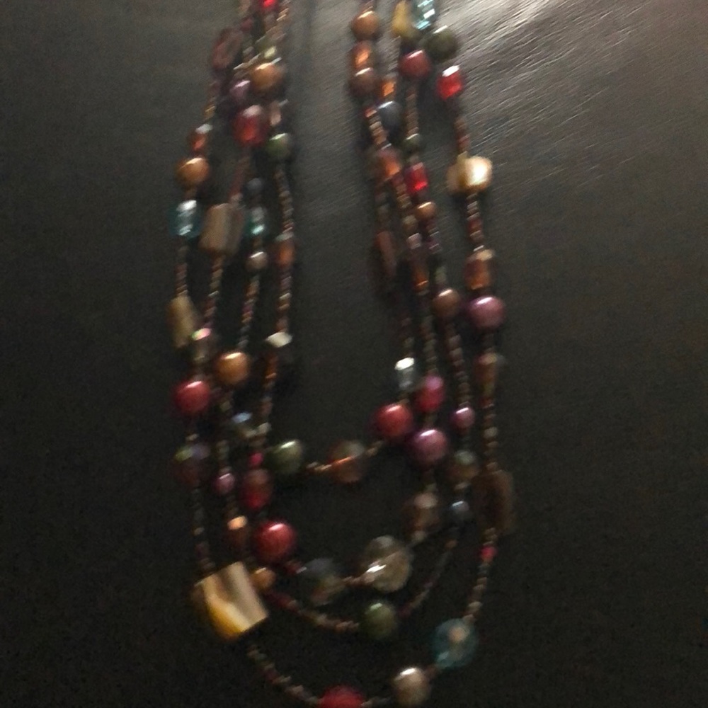Statement Beaded Adjustable Necklace - image 2